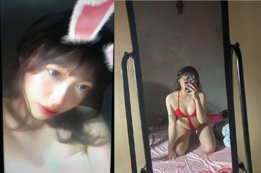 Clip sexhay cô em nóng bỏng mặc đồ lót đỏ